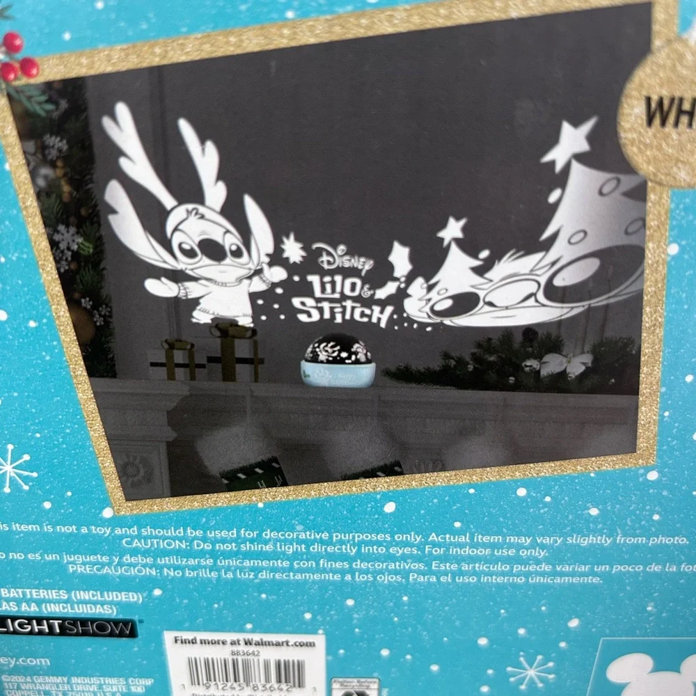Lilo & Stitch Christmas Lightshow Projector Tabletop‎ Shadow Lights Holiday New